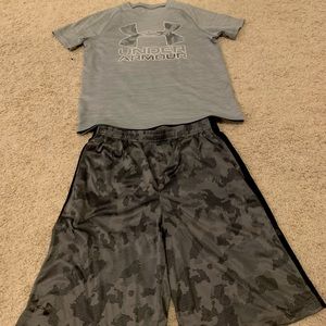 Under Armour Boys Youth Shirt(XL)/Short(L) Set